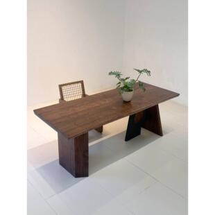 新中式北美黑胡桃木书桌椅组合宋式美学实木办公桌家用书房大板桌