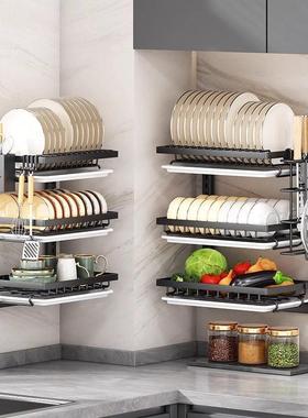 德国FON厨房置物架碗碟收纳架家用碗筷收纳多层壁挂式盘碗沥水架