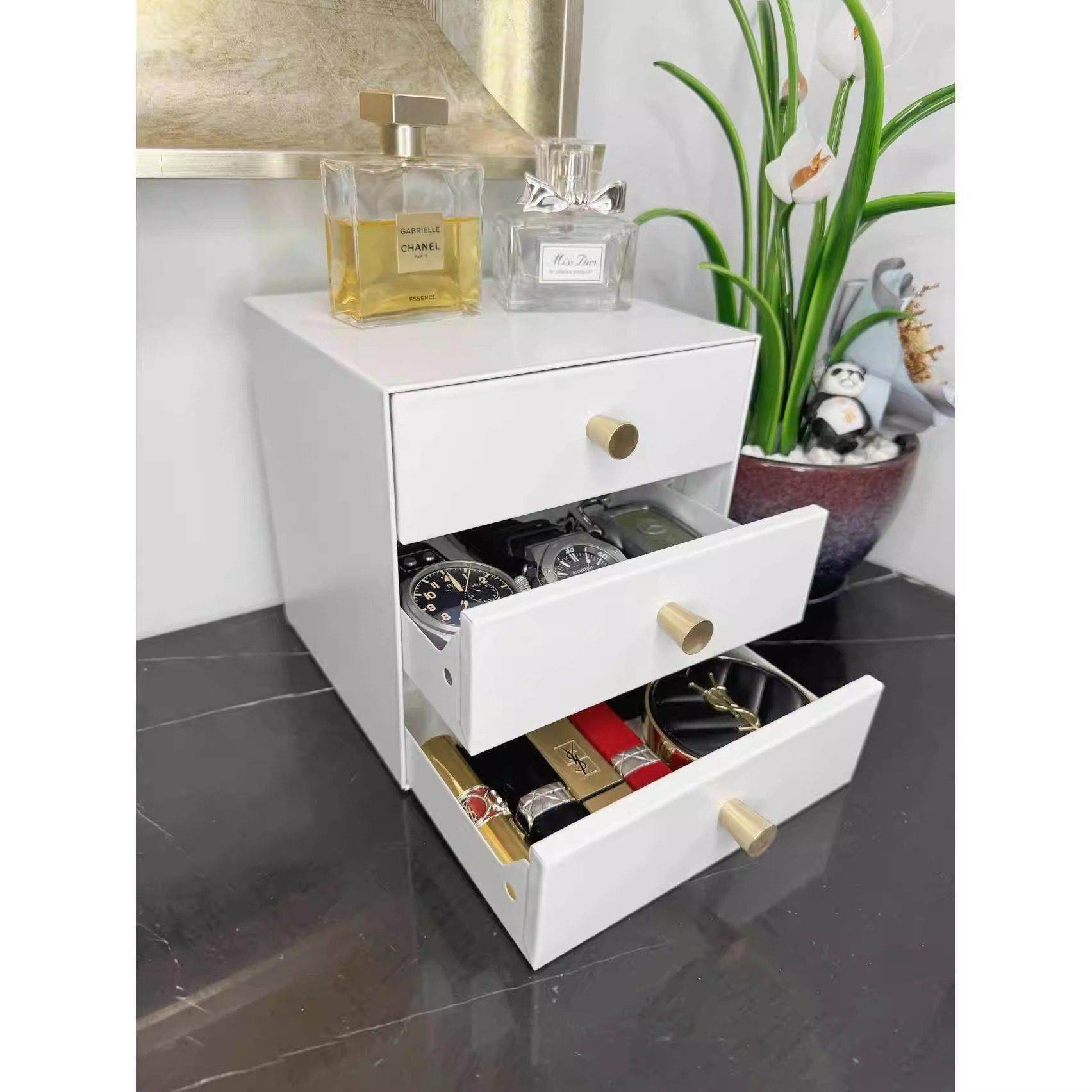 钢制铁艺斗柜玄关化妆品家用文具桌面金属碳钢抽屉储物柜盒,收纳整理,桌面收纳盒,淘宝优惠券,粉丝福利购,淘宝优惠卷