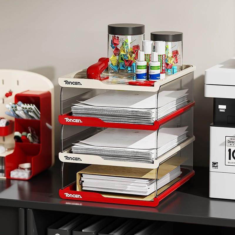 书桌置物架书架文件架分层书本A4纸学习整理盒学生桌面收纳盒,收纳整理,桌面收纳盒,淘宝优惠券,粉丝福利购,淘宝优惠卷