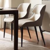 意式 极简餐椅家用轻奢高级感靠背椅现代简约休闲 凳子饭厅餐桌椅