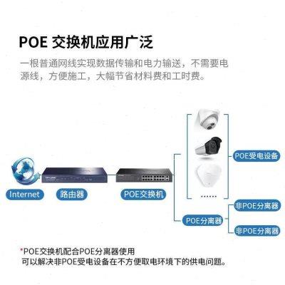 普联TP-LINK16口SG2218P交换机poe千兆18口企业48v供电监控SG1218