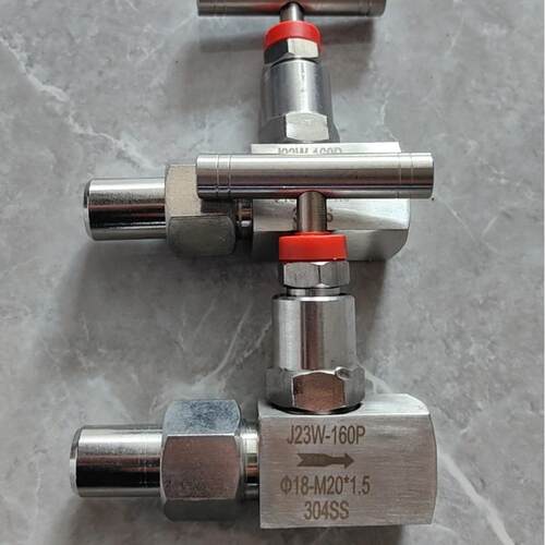 J23/13W-160P不锈钢压力表针形阀 一头焊接18MM 一头螺纹M20*1.5