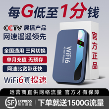 【单月充值】无线网络随身wifi2025新款无限速移动wi-fi6全国通用4g三网纯流量便携免插卡wilf家用车载路由器