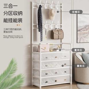 鞋帽架一体式防尘多层多功能三合一简易门口宿舍置物架鞋柜鞋架子