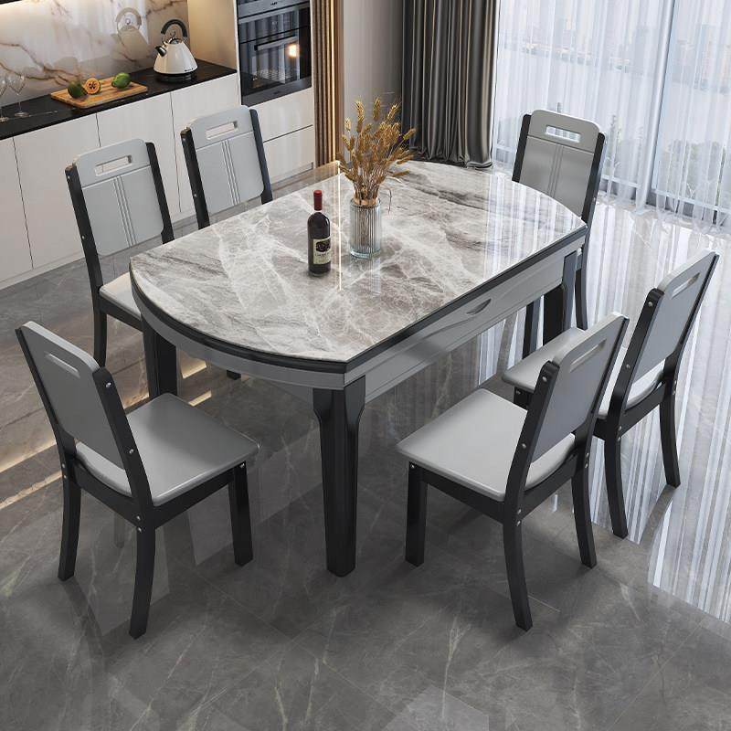 实木岩板餐桌椅2025新款小户型家用轻奢现代简约伸缩饭桌可变圆桌,住宅家具,岩板餐桌,淘宝优惠券,粉丝福利购,淘宝优惠卷