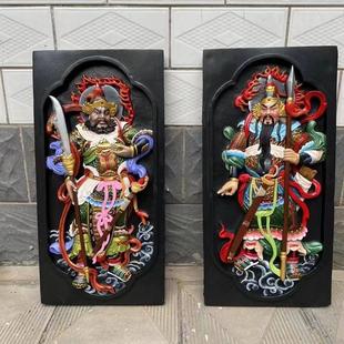 砖雕仿古门神浮雕挂件四合院门口镇宅两侧古建中式外墙装饰庭院