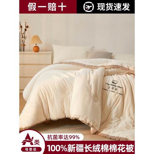 新疆一级长绒棉花被子春秋被全纯棉冬天加厚保暖冬被棉絮被芯冬季