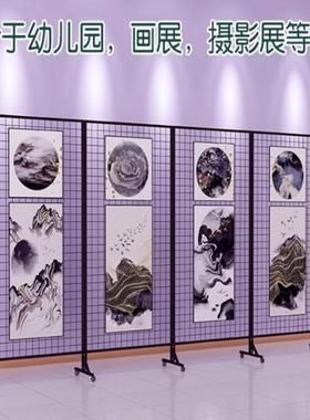 折叠网格展示架画展网片广场画室置物架可移动超市加厚幼儿园商用