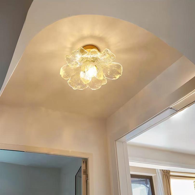 法式覆古花瓣走道灯走廊阳台灯楼梯衣帽间入户玄关吸顶灯具高级感