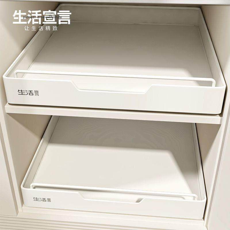 免打孔橱柜拉篮抽拉式厨房置物架下水槽碗碟盘抽屉收纳盒,厨房/烹饪用具,调料置物架,淘宝优惠券,粉丝福利购,淘宝优惠卷