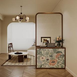 法式中世纪风格中式入口门鞋柜屏风实木隔断柜客厅餐厅浴室隔断