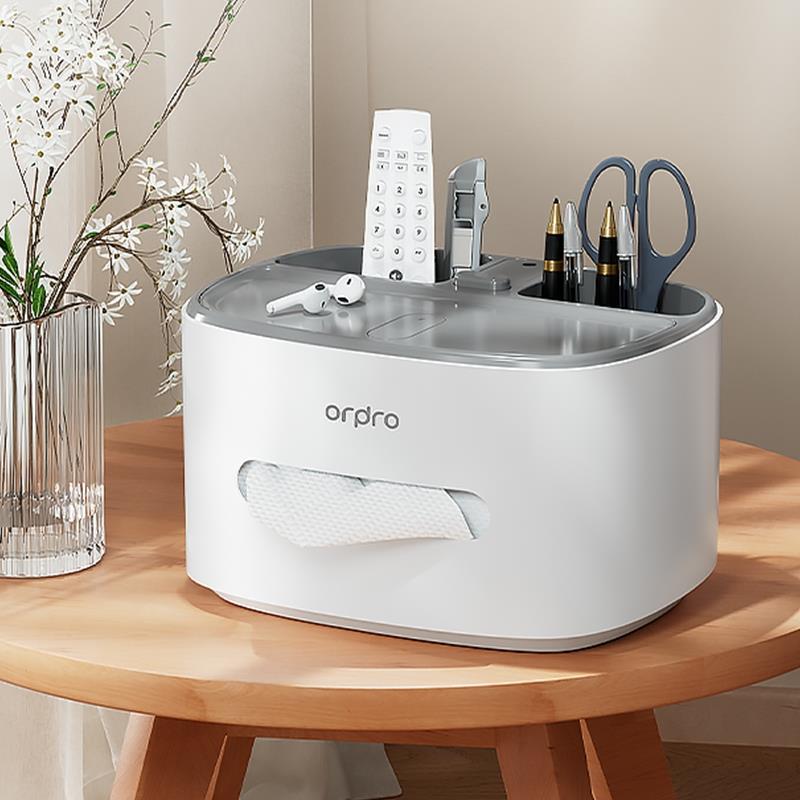 纸巾盒客厅轻奢高档感桌面茶几遥控器收纳盒多功能2024新款卫生纸