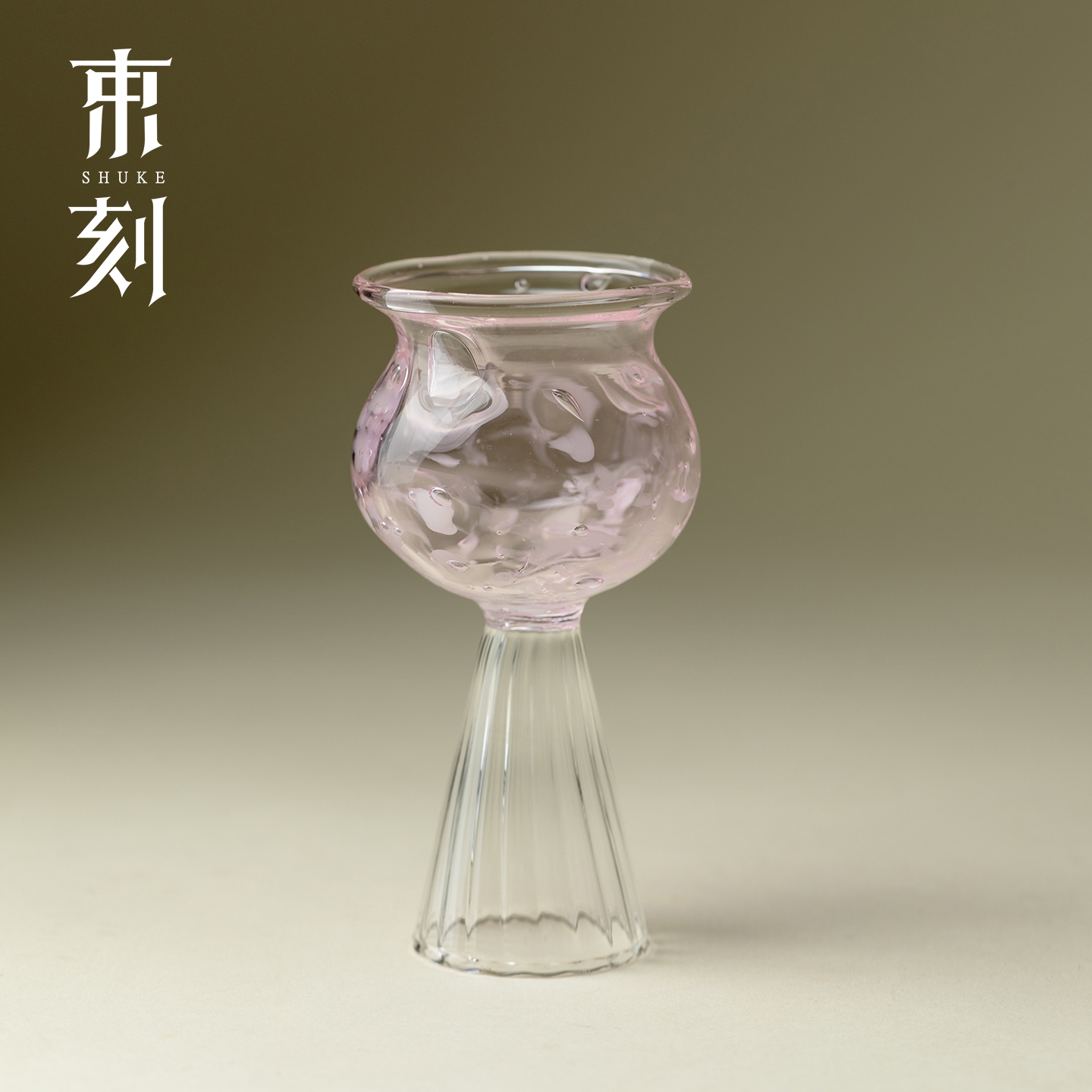束刻樱吹雪耐热高硼硅玻璃玉兰杯主人杯轻奢茶杯品茗杯女士个人杯