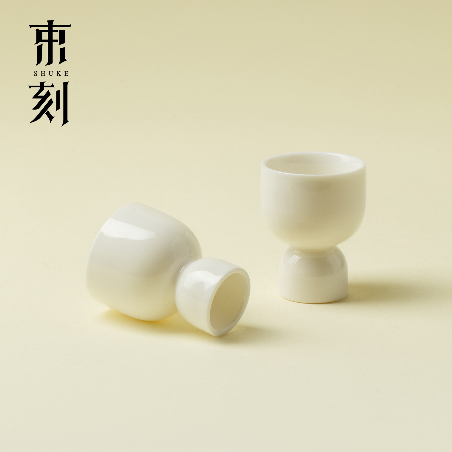 束刻中式甜白陶瓷白酒杯高级感清酒杯家用高档酒具敬酒杯喝酒杯子图片