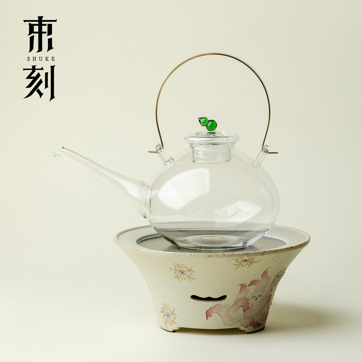 束刻新款九尾狐电陶炉提梁茶壶套装大容量煮茶壶高硼硅玻璃烧水壶,餐饮具,煮茶炉,淘宝优惠券,粉丝福利购,淘宝优惠卷