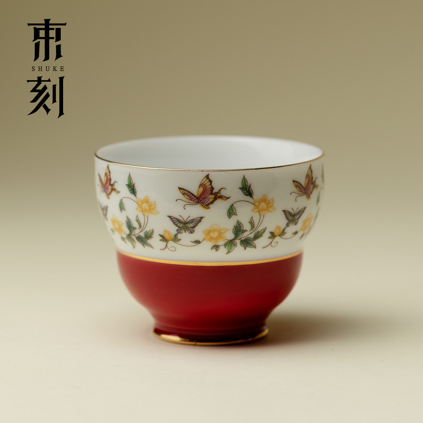 束刻 金缘蝶绘葫芦茶杯高档描金陶瓷主人杯家用品茗杯客杯单杯,餐饮具,茶杯,淘宝优惠券,粉丝福利购,淘宝优惠卷