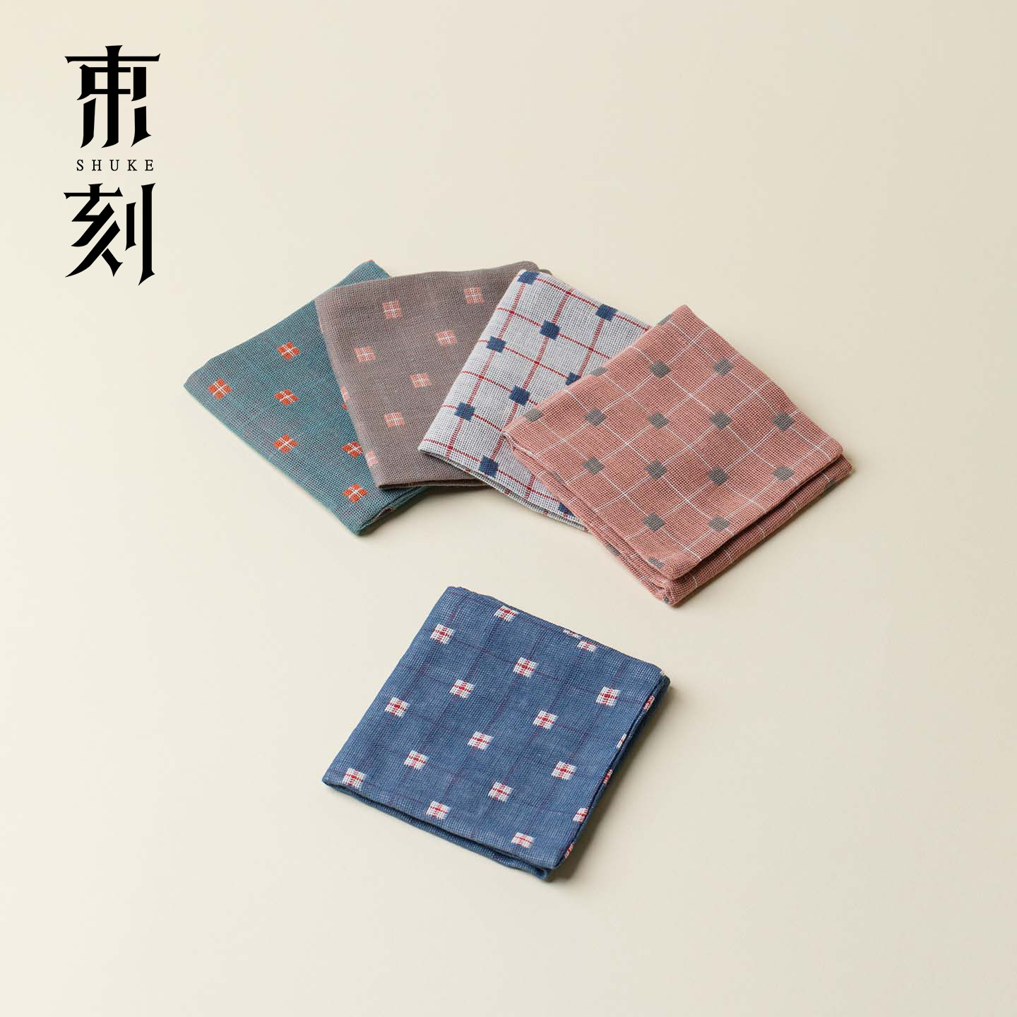 束刻手工缝制棉麻茶巾简约风格子吸水抹布禅意小方巾家用茶具配件图片