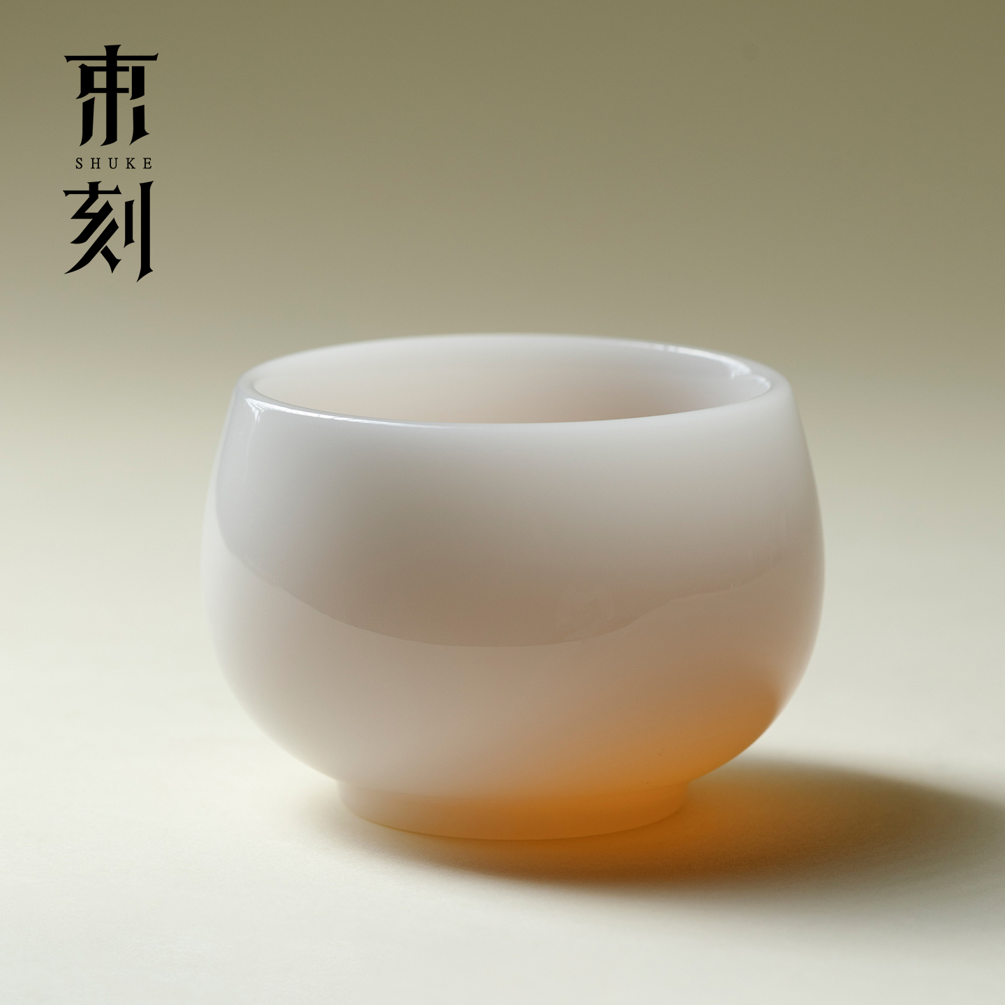 束刻高端璞玉白瓷禅定杯主人杯中国白冰种玉瓷茶杯手工个人杯单杯