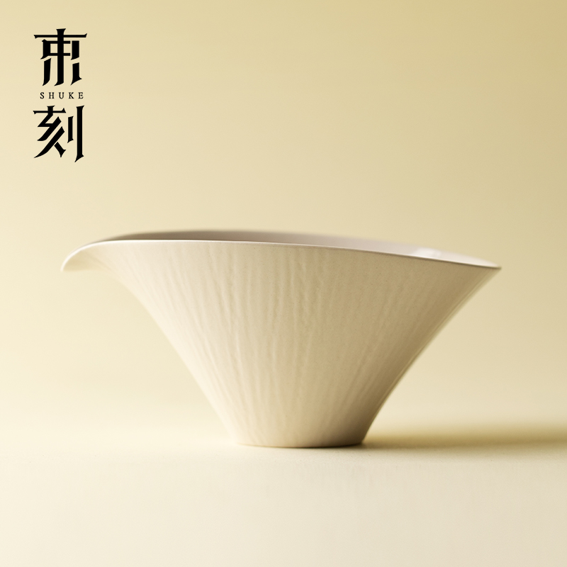 束刻 日式草木灰公道杯均杯简约纯色陶瓷功夫茶具茶海分茶器公杯