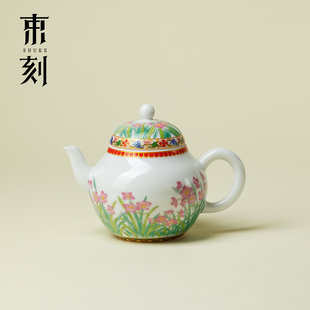 束刻新中式春枝水仙茶壶国风手工小容量泡茶壶功夫茶具球孔滤单壶