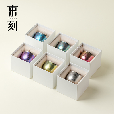 束刻纯钛尊爵主人杯新中式纯手工高档创意茶杯家用功夫茶具茶盏杯
