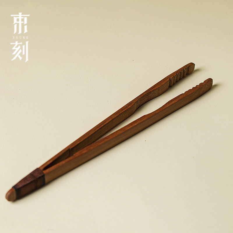 天然竹制茶夹镊子泡茶工具茶杯夹图片