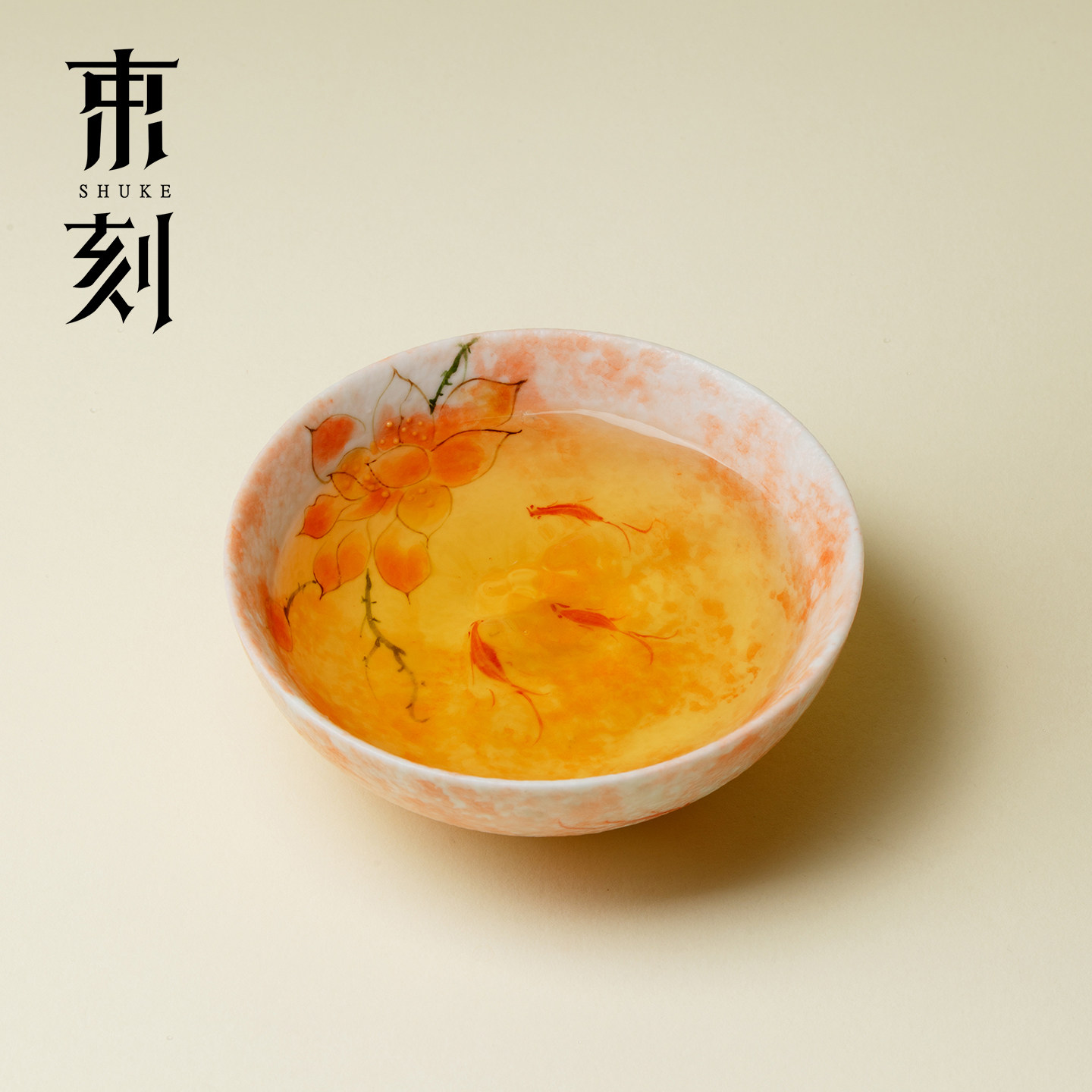 束刻手绘雾粉玉兰茶盏杯主人杯高颜值功夫茶杯女士个人专用杯单杯图片