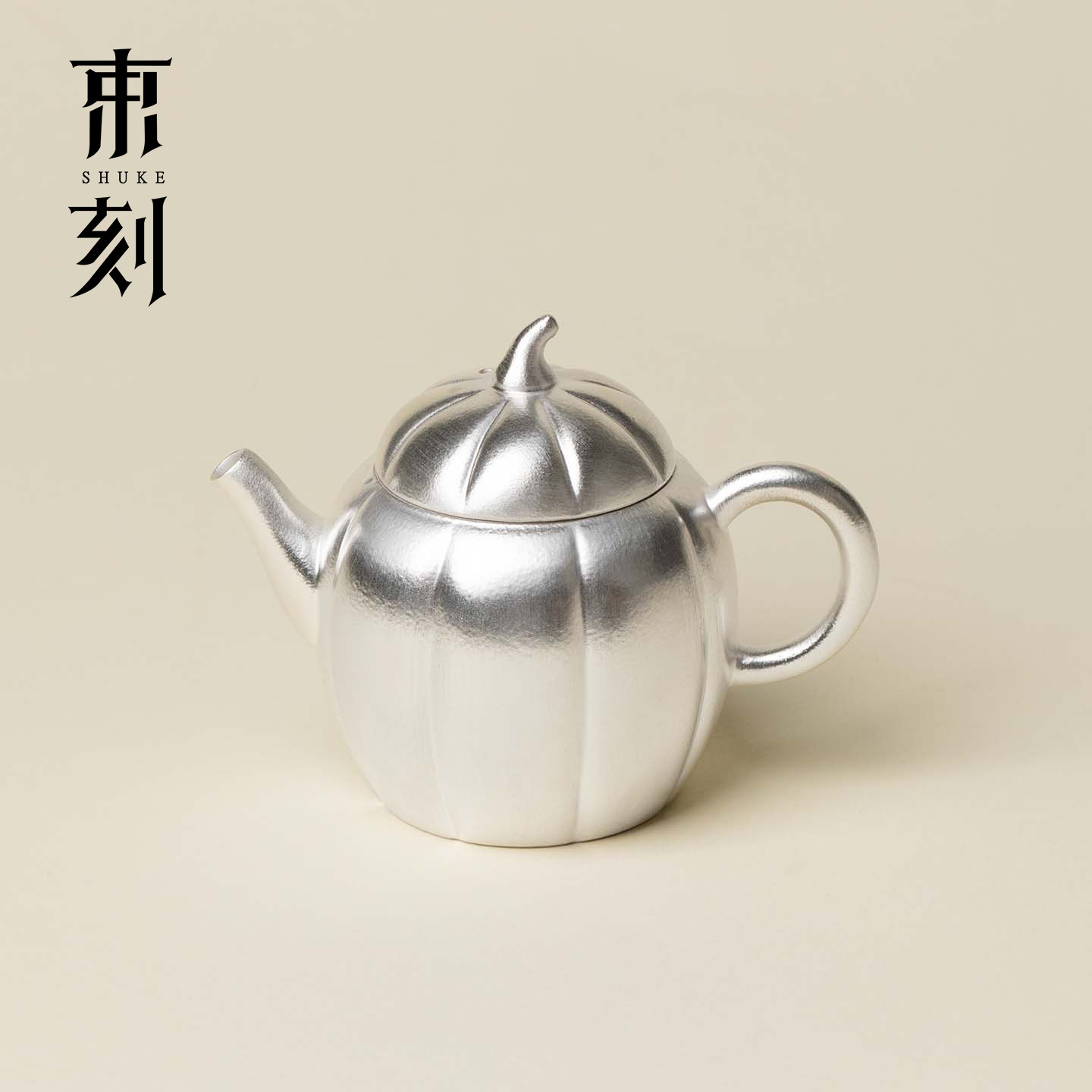 束刻 高档鎏银陶瓷南瓜壶禅意手工功夫茶具高级感茶壶家用泡茶壶