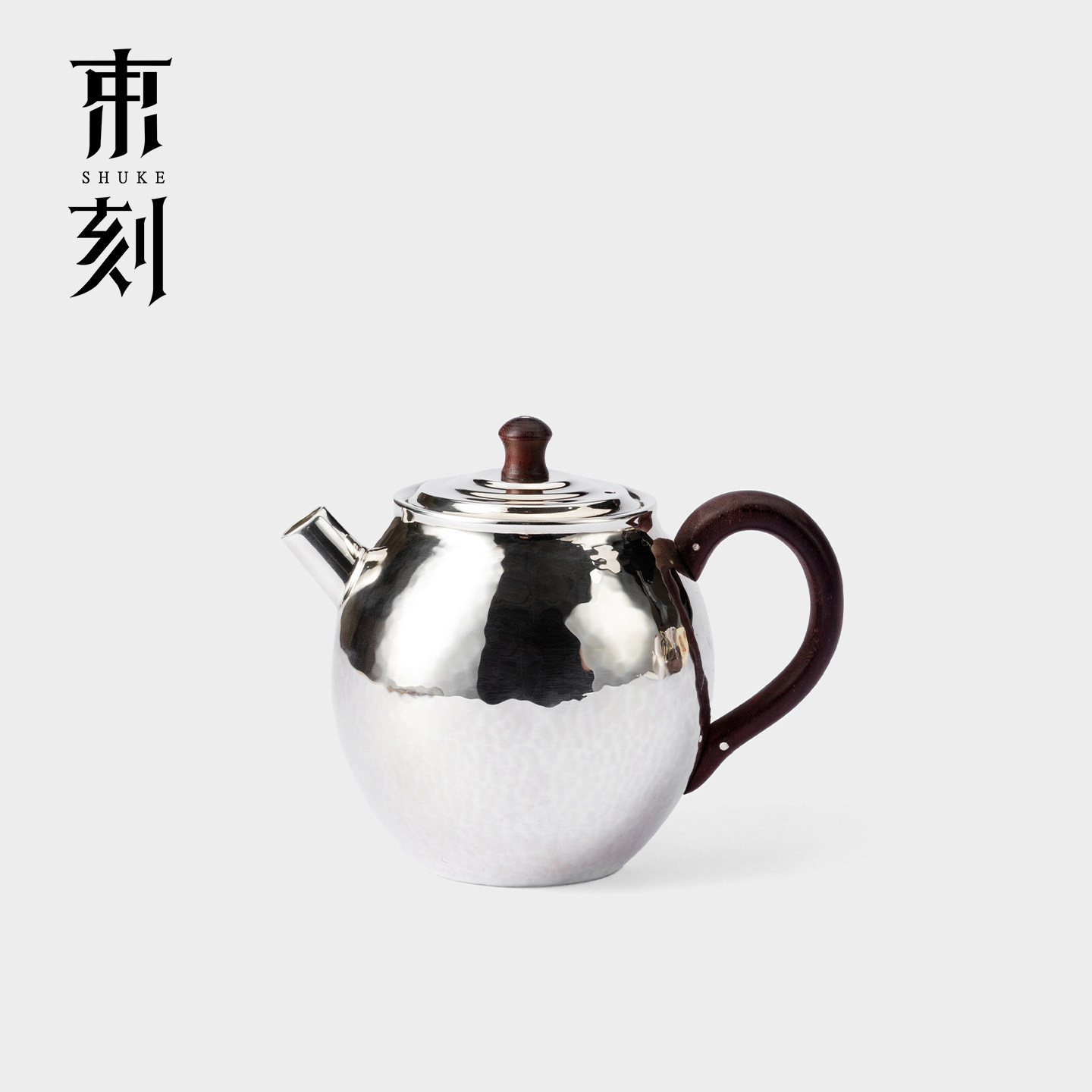 束刻 纯手工银壶999纯银泡茶壶高档足银小壶家用高端茶具手执壶
