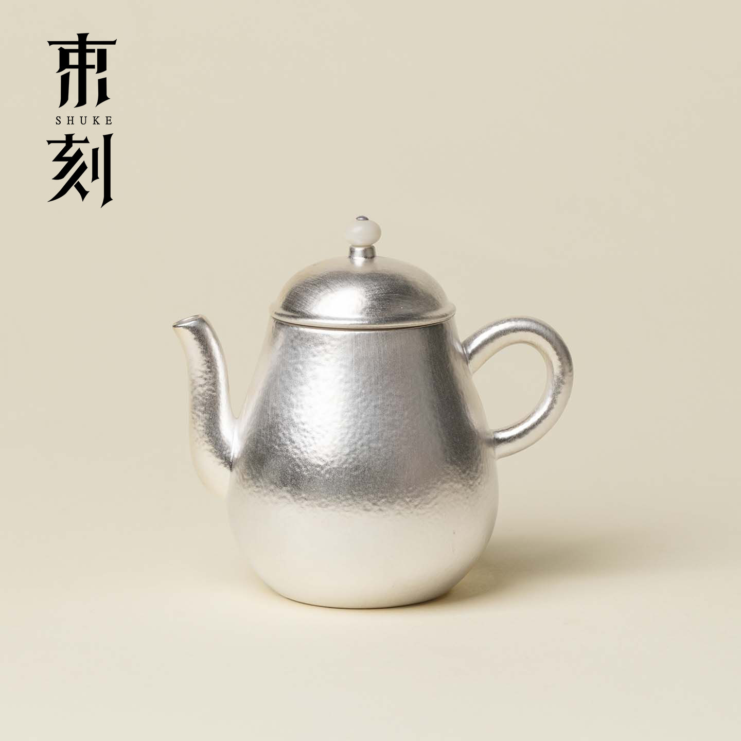 束刻高档鎏银陶瓷秋梨壶禅意高级感功夫茶具小茶壶轻奢泡茶壶茶器
