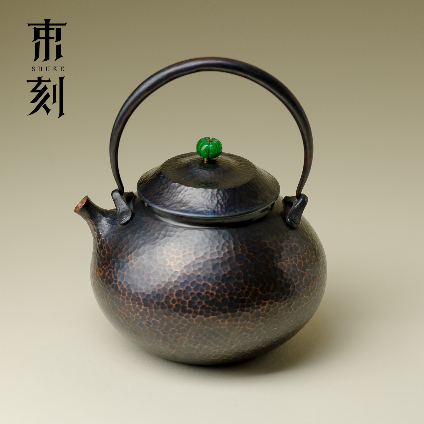 束刻手工锻造纯紫铜煮茶壶可电陶炉炭火明火煮水壶家用养身泡茶壶