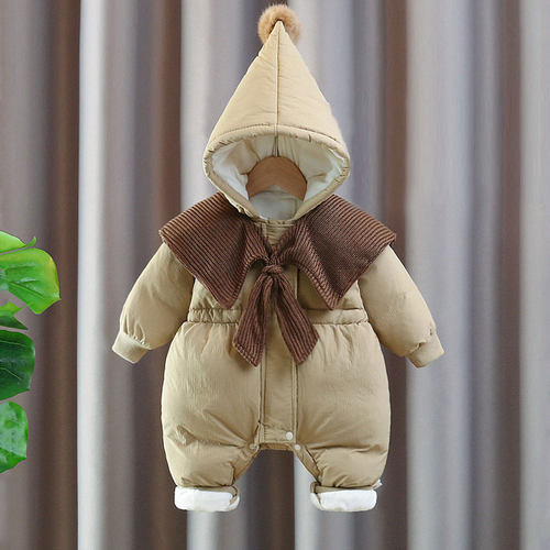 芭贝畅婴儿新款连体外出服