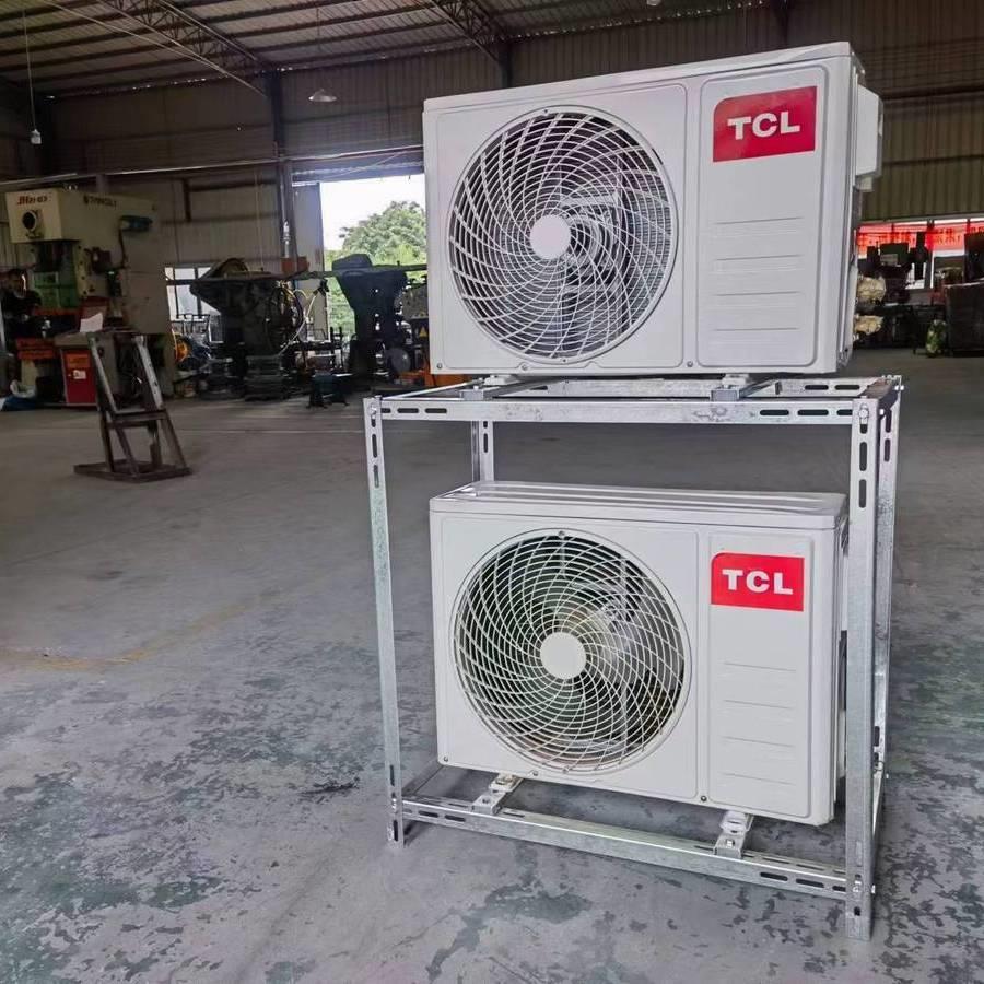 不锈钢加厚2.0厚1匹-3匹双层落地通用支架空调外机层架多层不锈