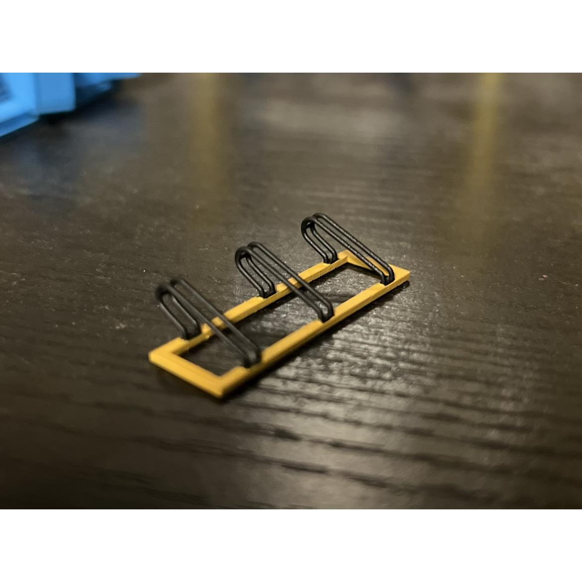 EZ 1/64自行车停车架模型 自行车架微缩场景摆件