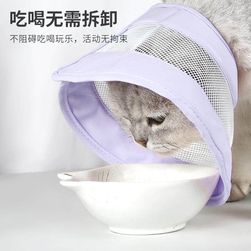 宠物伊丽莎白圈加深轻薄猫咪防舔伊莉莎白头套透气防咬耻辱圈脖套