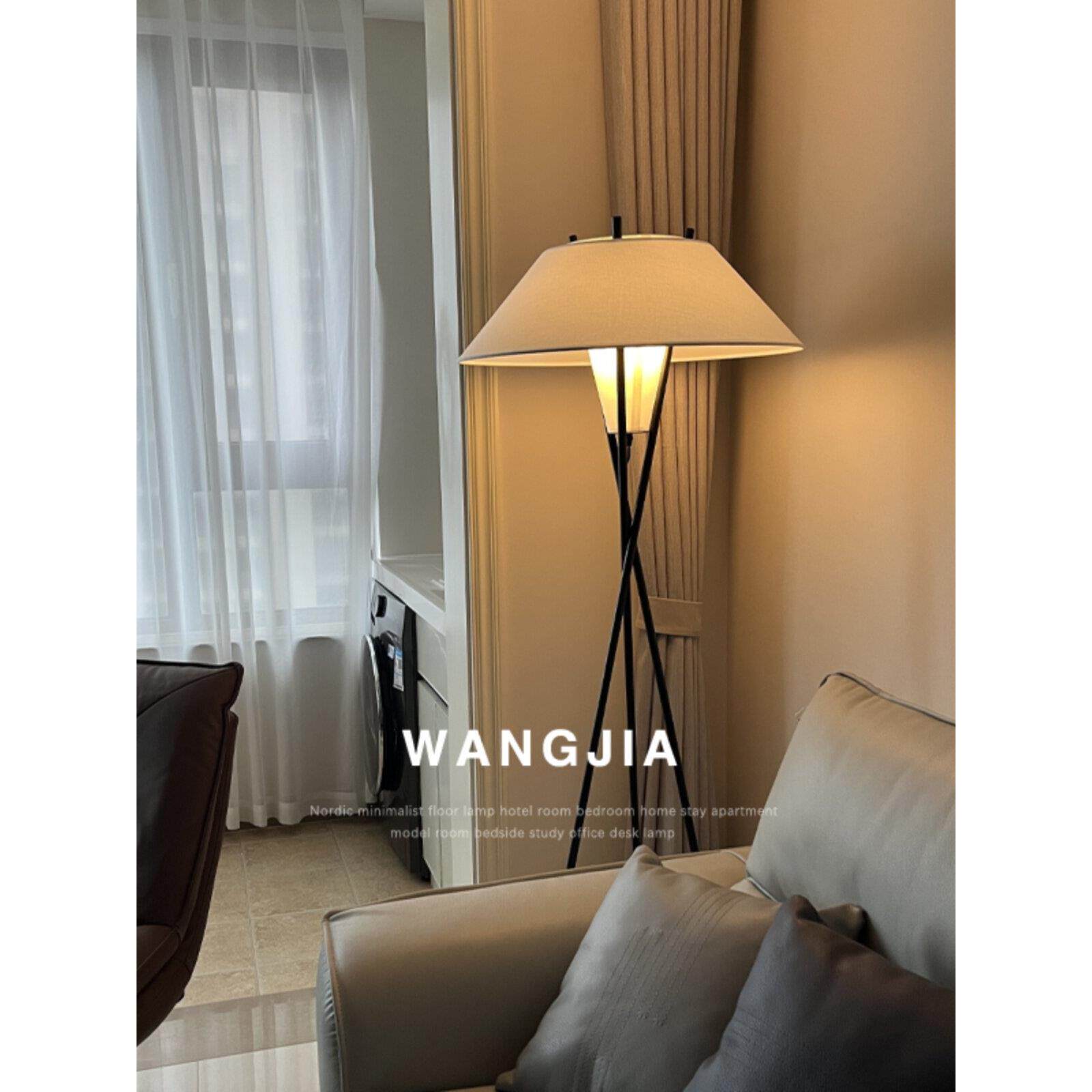 覆古设计师三角形落地灯意大利客厅安静风格样板间卧室钢琴落地灯