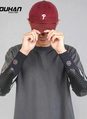 杜汉机车冰袖骑行护肘防晒冰丝透气CE2级防摔护具装备男女夏季