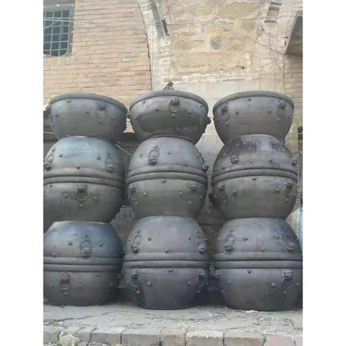 瓦盆鱼缸养兰寿金鱼缸无釉土陶缸黑陶泥盆家用超大型传统中式覆古