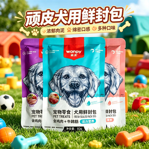 拌饭湿粮鲜封包牛肉狗罐头零食