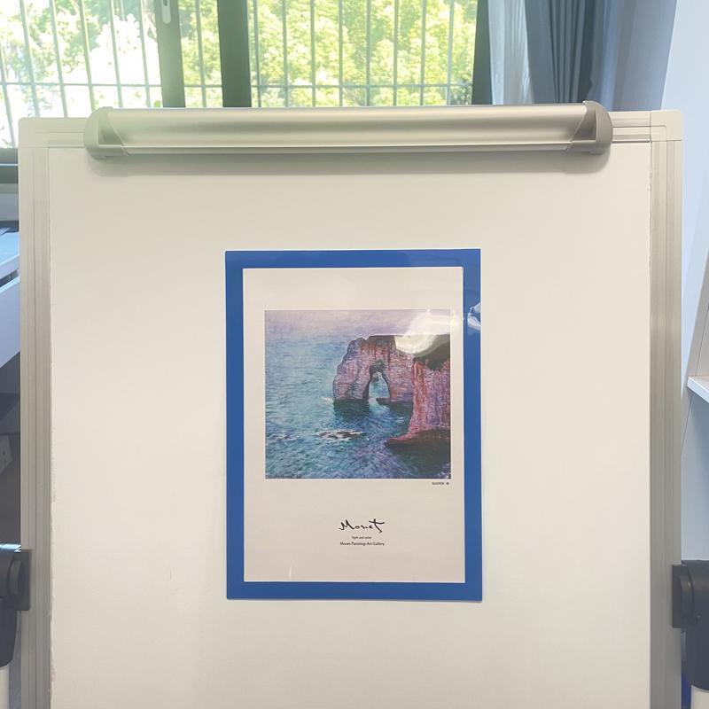 奖状收纳磁性展示贴工厂公告通知营业执照正副本磁吸黑板白板贴