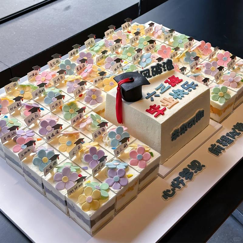 小红书毕业季蛋糕装饰毕业翻糖刻字切模可写名字小插卡男生女生