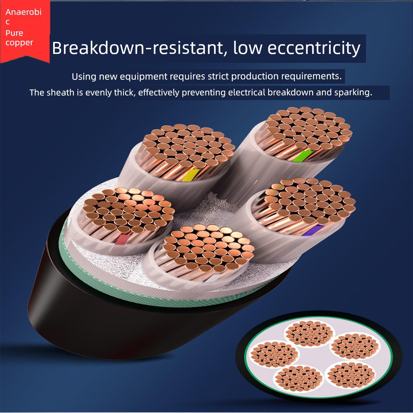 国标铜芯yjv电缆线3+2 4+1 5芯240 185 150 120 95 70 50平方电缆