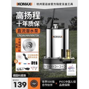 高扬程直流潜水泵12V24V48V60V伏家用电瓶车抽水泵农用灌溉抽水机