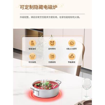 轻奢岩板实木餐桌椅组合家用小户型现代简约伸缩折叠方圆两用饭桌
