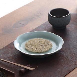 茶艺教学复古手工花瓣壶承茶承家用茶壶托盘茶托养壶垫干泡台茶盘