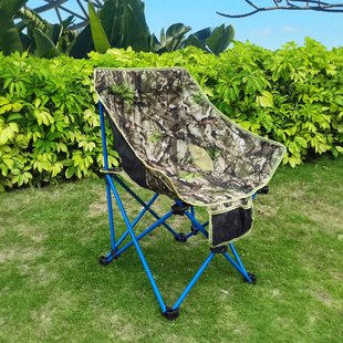 秋野驴车载户外折叠椅便携加固钓鱼休闲自驾游露营烧烤月亮椅凳子