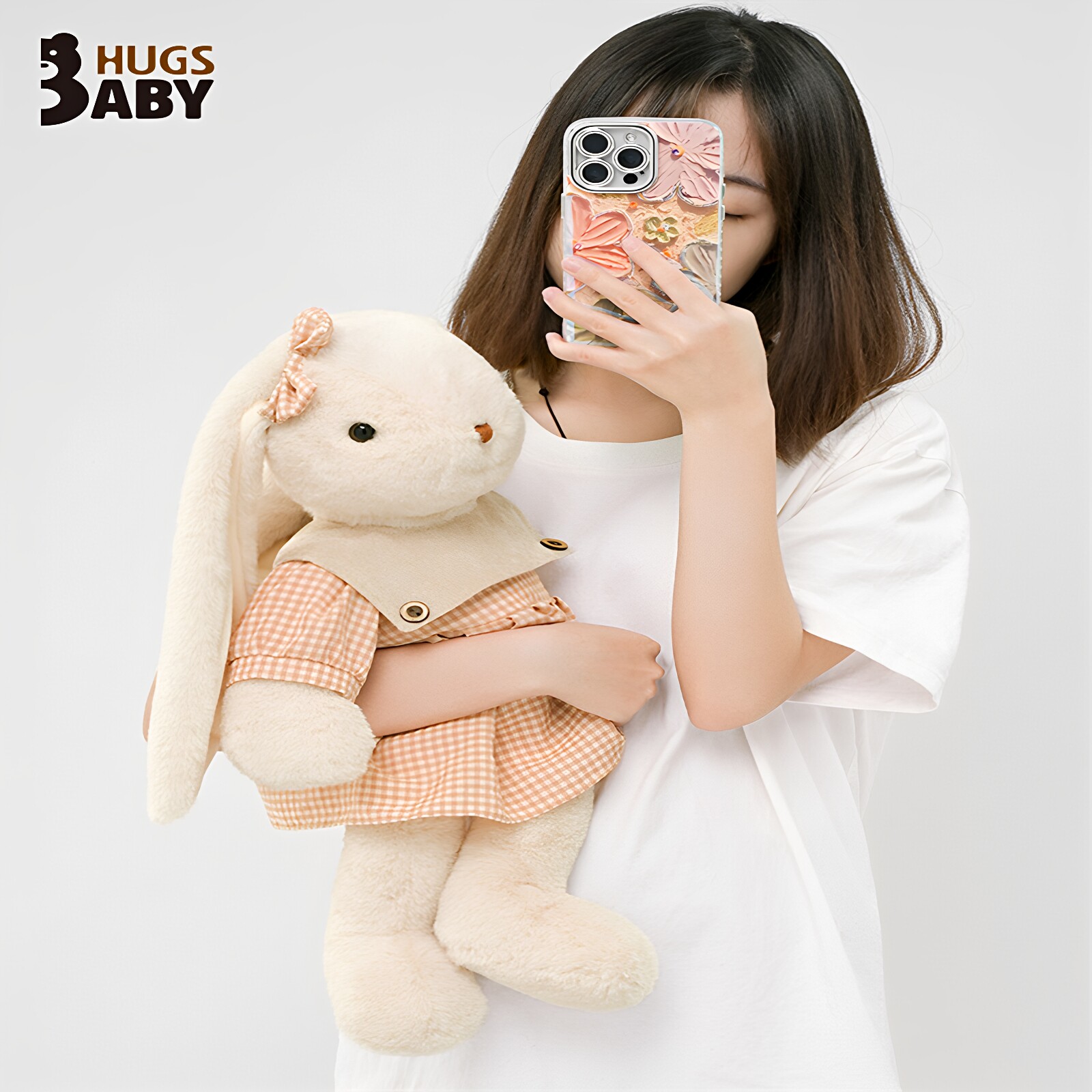 抱抱宝贝可爱百合兔玩偶睡觉抱安抚公仔布娃娃儿童女情人节礼物
