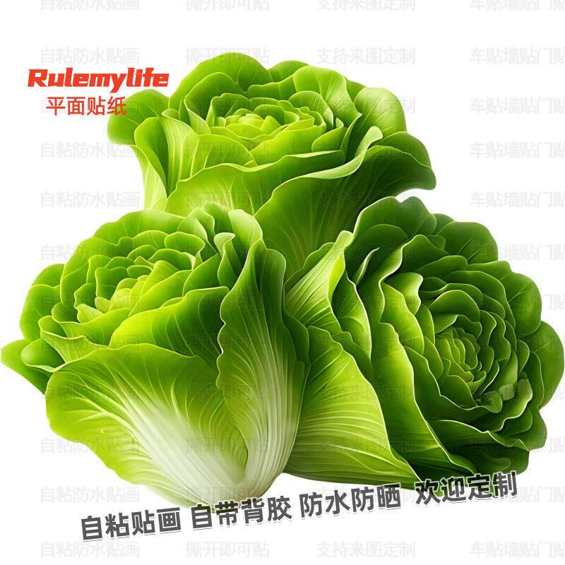 厨房装饰蔬菜水果贴纸墙面遮丑瓷砖防水贴纸店铺门窗新鲜蔬菜贴纸