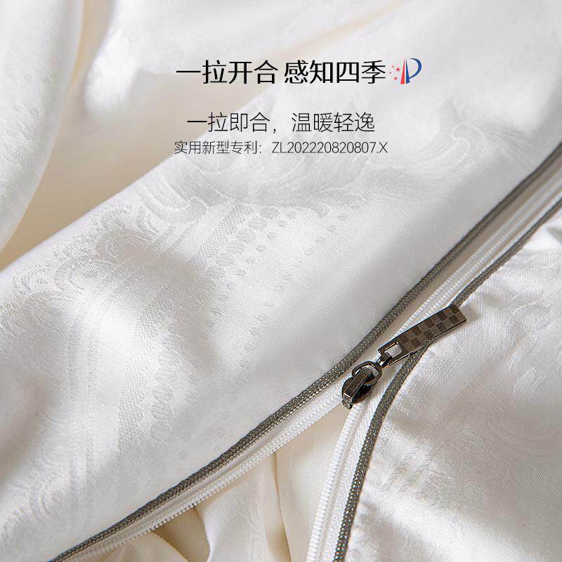 纯手工二合一拉链款蚕丝被100双宫桑蚕丝长丝被子子母被春秋被芯